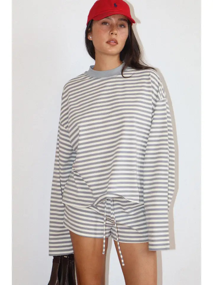 Bailey Striped Lounge Shorts