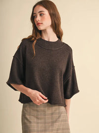 Parks Boxy Knit Sweater (espresso)