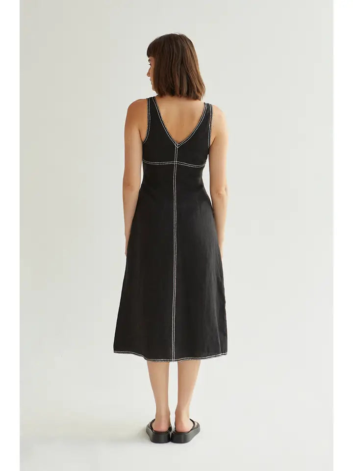 The Florence Contrast Stitch Dress