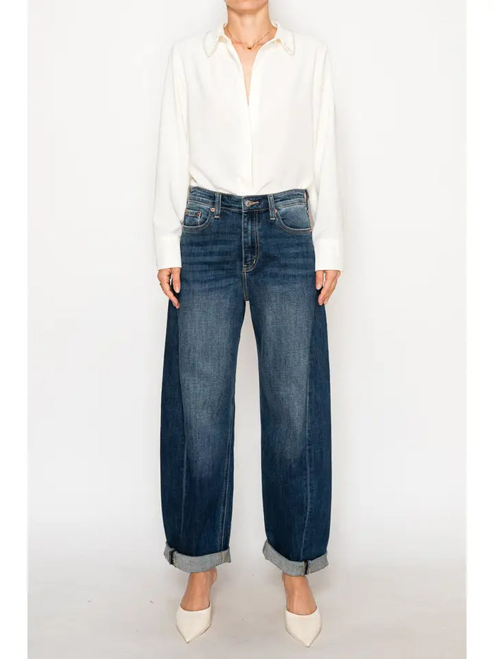 Tapered Barrel Jeans