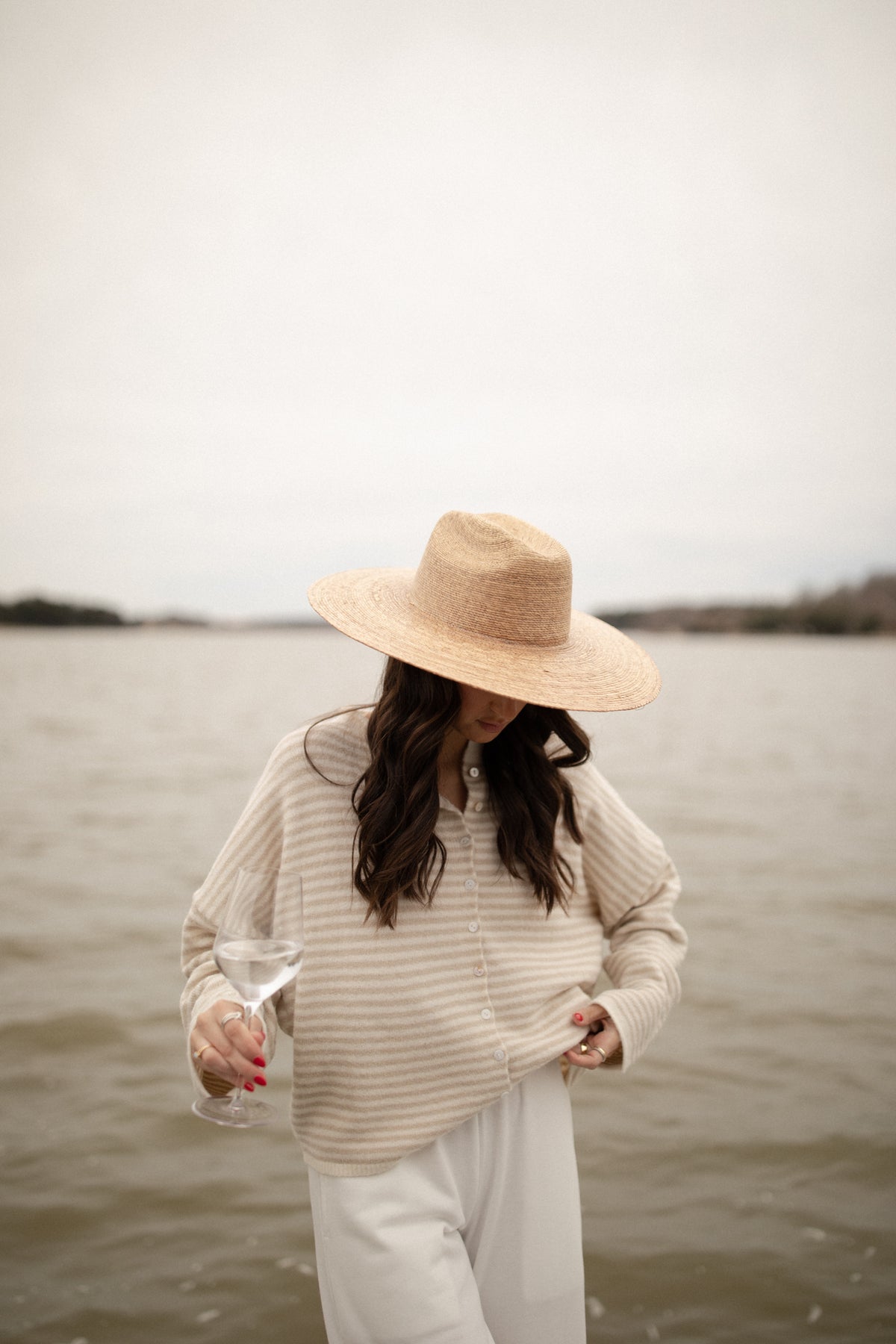 The Piper Cardigan (cream stripe)