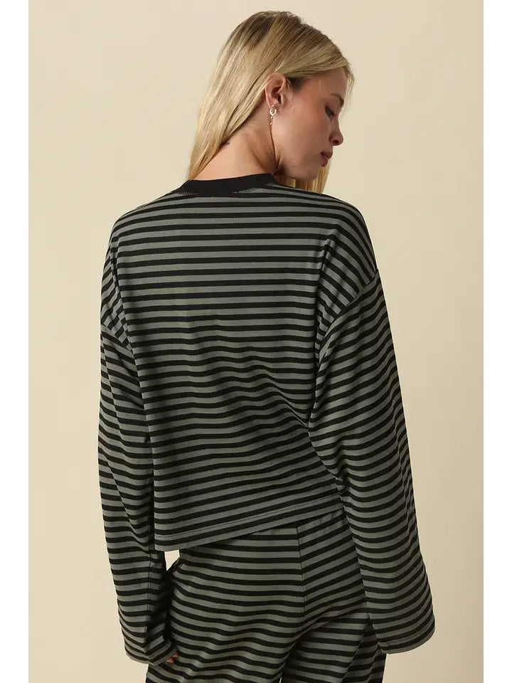 Reese Striped Long Sleeved Top
