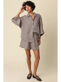 Gabi Gingham Linen Shirt