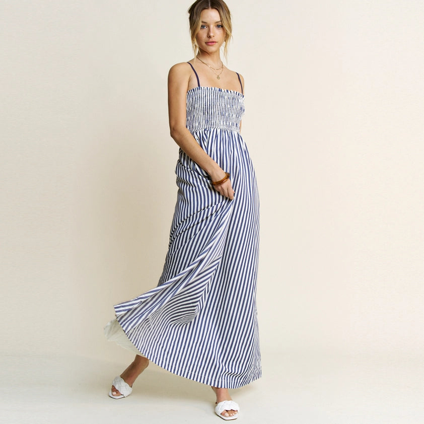 Striped Maxi Dress (blue)