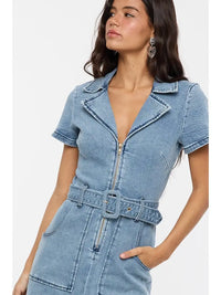 Denim Belted Dress