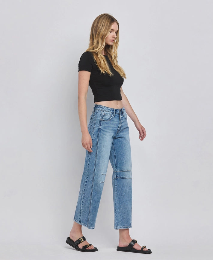 Tingle High Rise Barrel Jeans