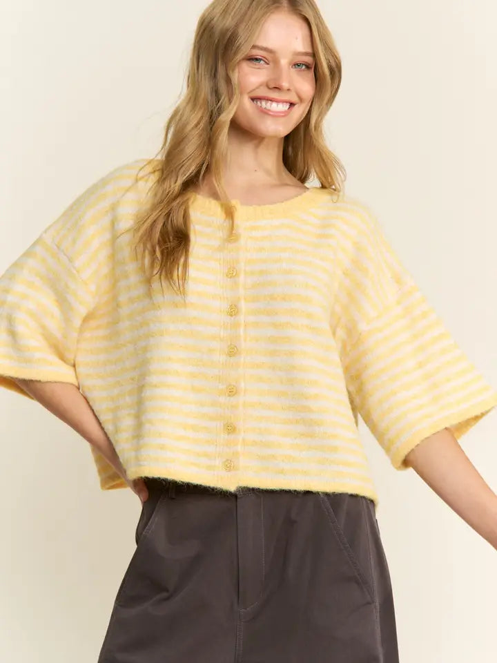 The Penny Cardigan (yellow/ivory)