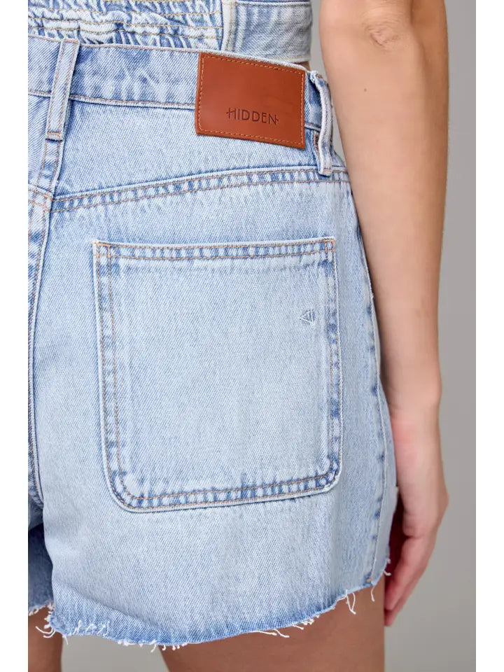 Boyfriend Side Seam Denim Shorts