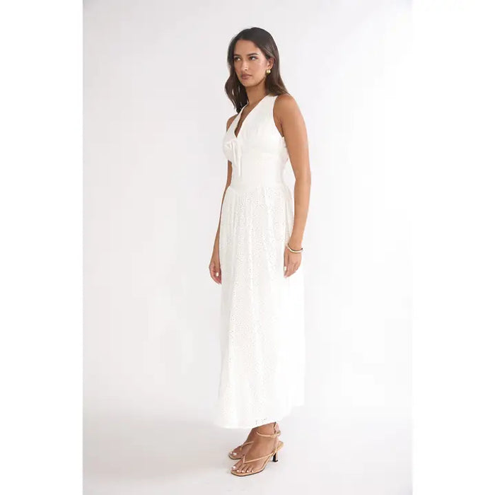 Byron Eyelet Maxi Dress (white) - GEORGE-MARY'S