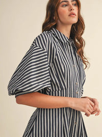 Denim Striped Dress