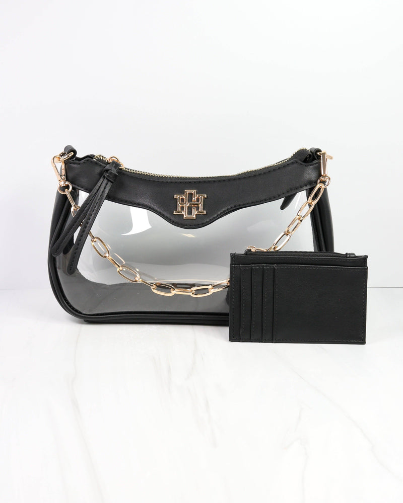 Cassidy Clear Crossbody BLACK