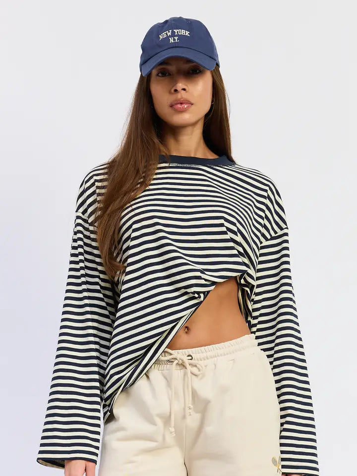 Hector Striped Tee (navy)