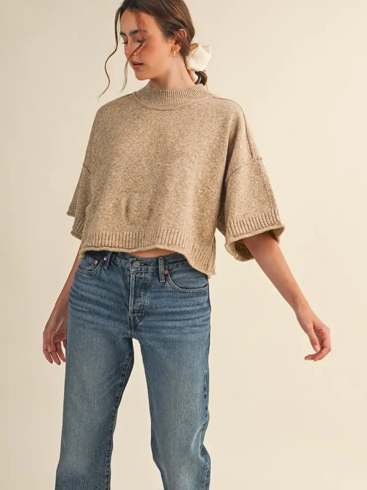 Eleanor Sweater Top (mocha mousse)