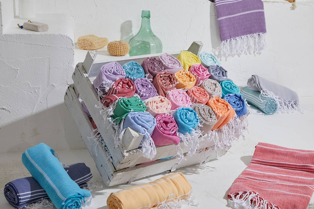PREORDER Turkish Beach Towel (pink) - GEORGE-MARY'S