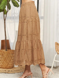 Mocha Eyelet Skirt