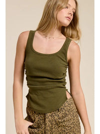 Rory Ruched Tank (olive)