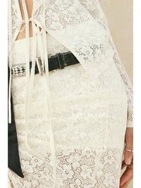 Lace Mermaid Maxi Skirt (cream)