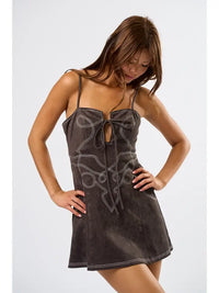 Western Stitch Suede Mini Dress
