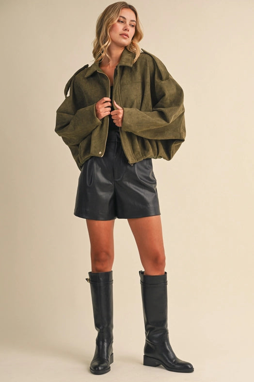 Ellis Suede Jacket (olive)