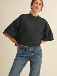 Eleanor Sweater Top ( black)