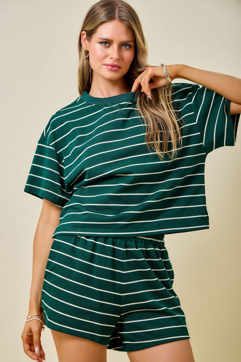 Darby Striped Tee (hunter)