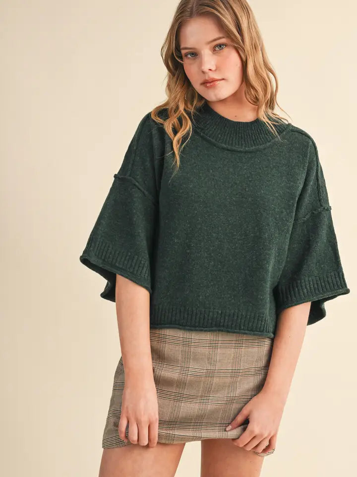 Parks Boxy Knit Sweater (emerald)