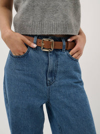 Matte Maison Square Buckle Belt - GEORGE-MARY'S