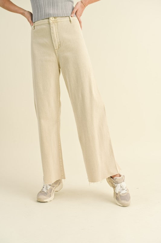 Marine Fit Wide Leg Pants (cream)