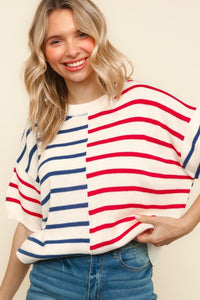 Striped RWB Tee - GEORGE-MARY'S