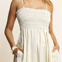 Striped Maxi Dress (khaki)