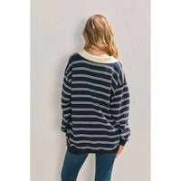 Navy Striped Rugby Shirt