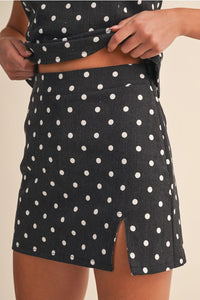 Perry Denim Skort (polka dot)