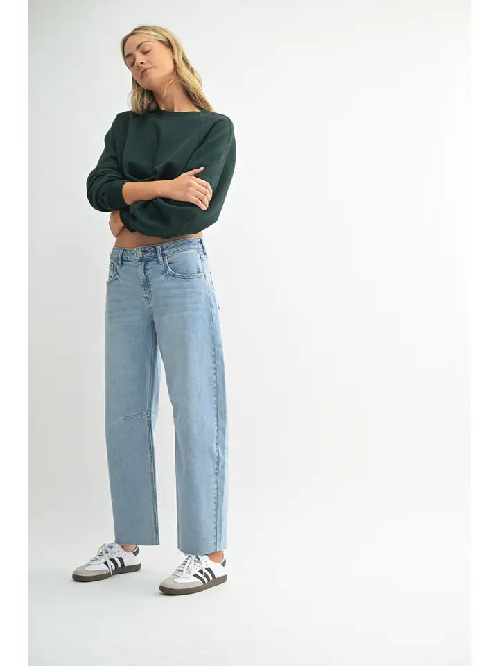 Mid-Rise Barrel Jeans