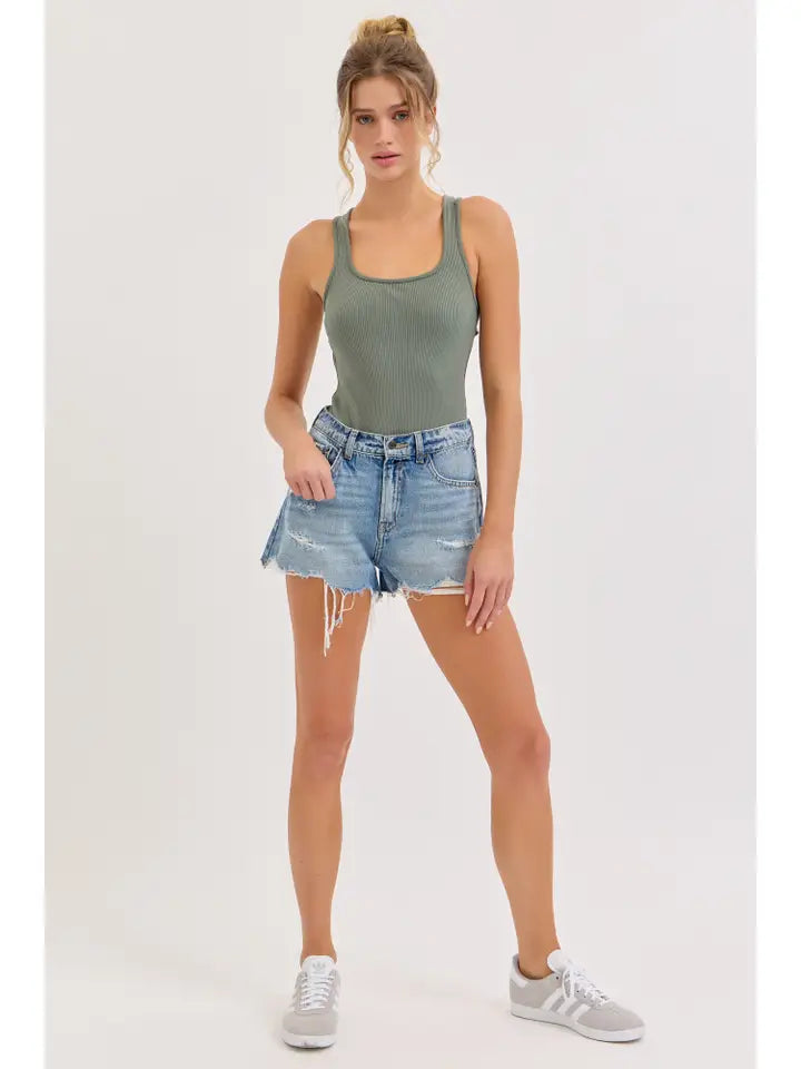 Reeves High Rise Denim Shorts - GEORGE-MARY'S