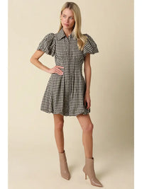Owen Gingham Dress (black)