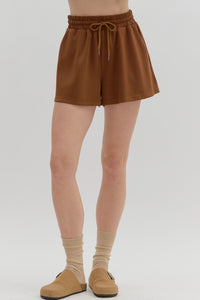 Caramel Drawstring Shorts