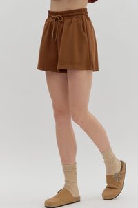 Caramel Drawstring Shorts