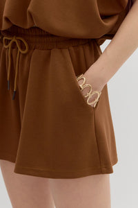 Caramel Drawstring Shorts
