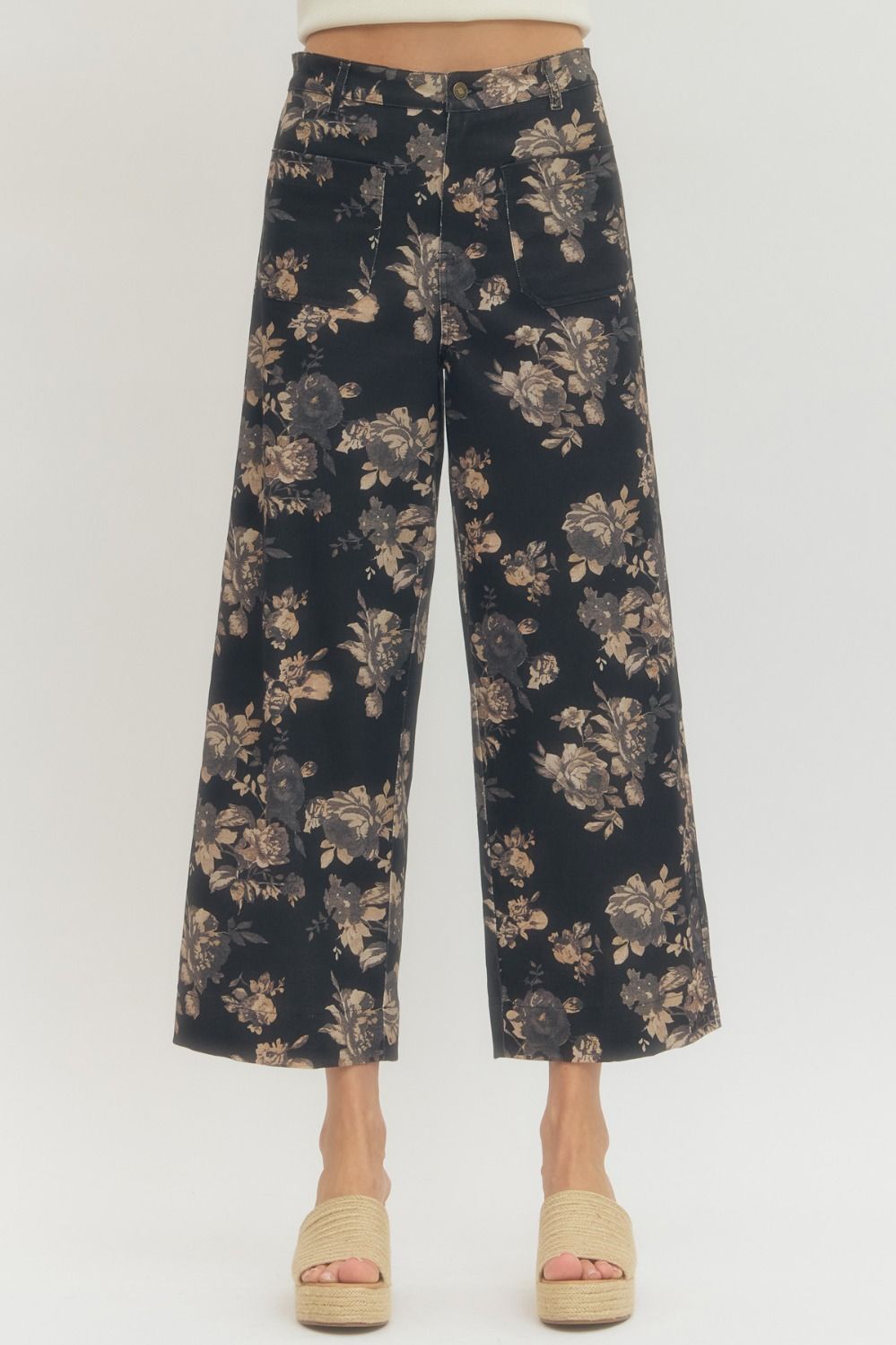 Floral Wide Leg Pants