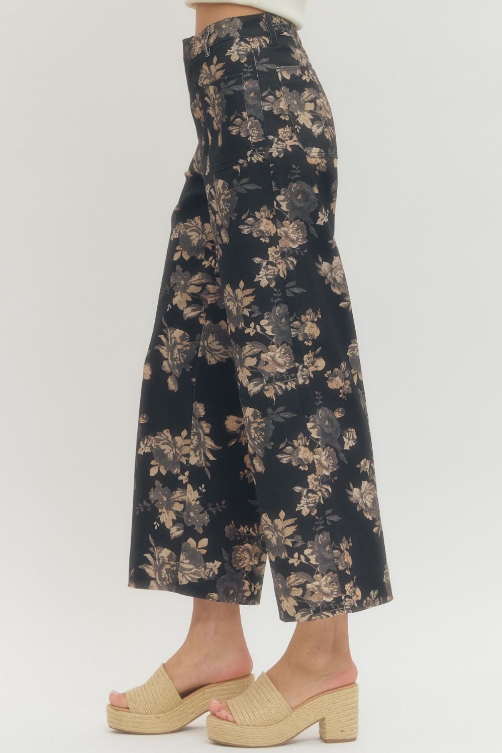 Floral Wide Leg Pants