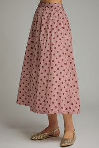 Gingham Polka Dot Midi Skirt - GEORGE-MARY'S