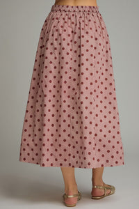 Gingham Polka Dot Midi Skirt - GEORGE-MARY'S