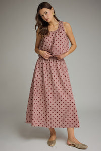 Gingham Polka Dot Midi Skirt - GEORGE-MARY'S