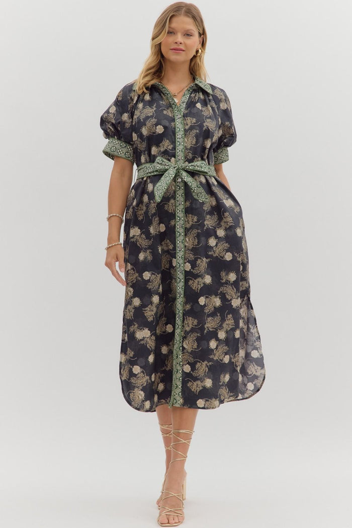 Charlotte Navy Floral Dress