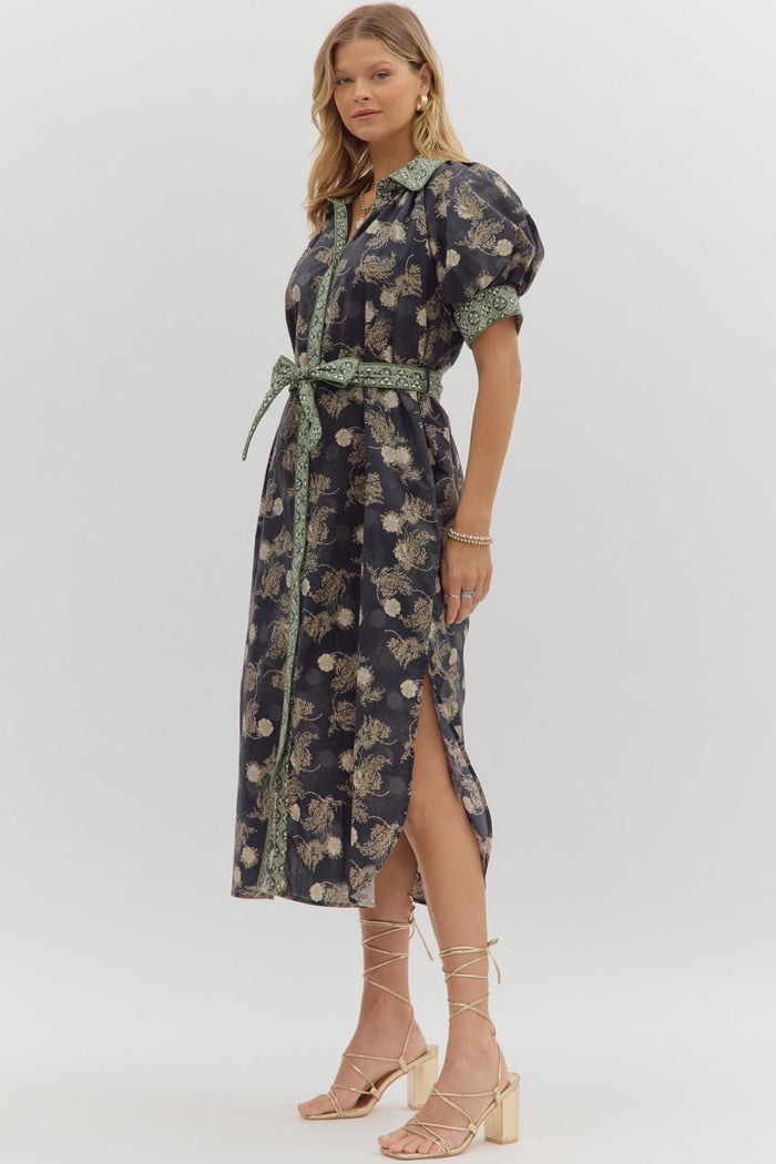 Charlotte Navy Floral Dress
