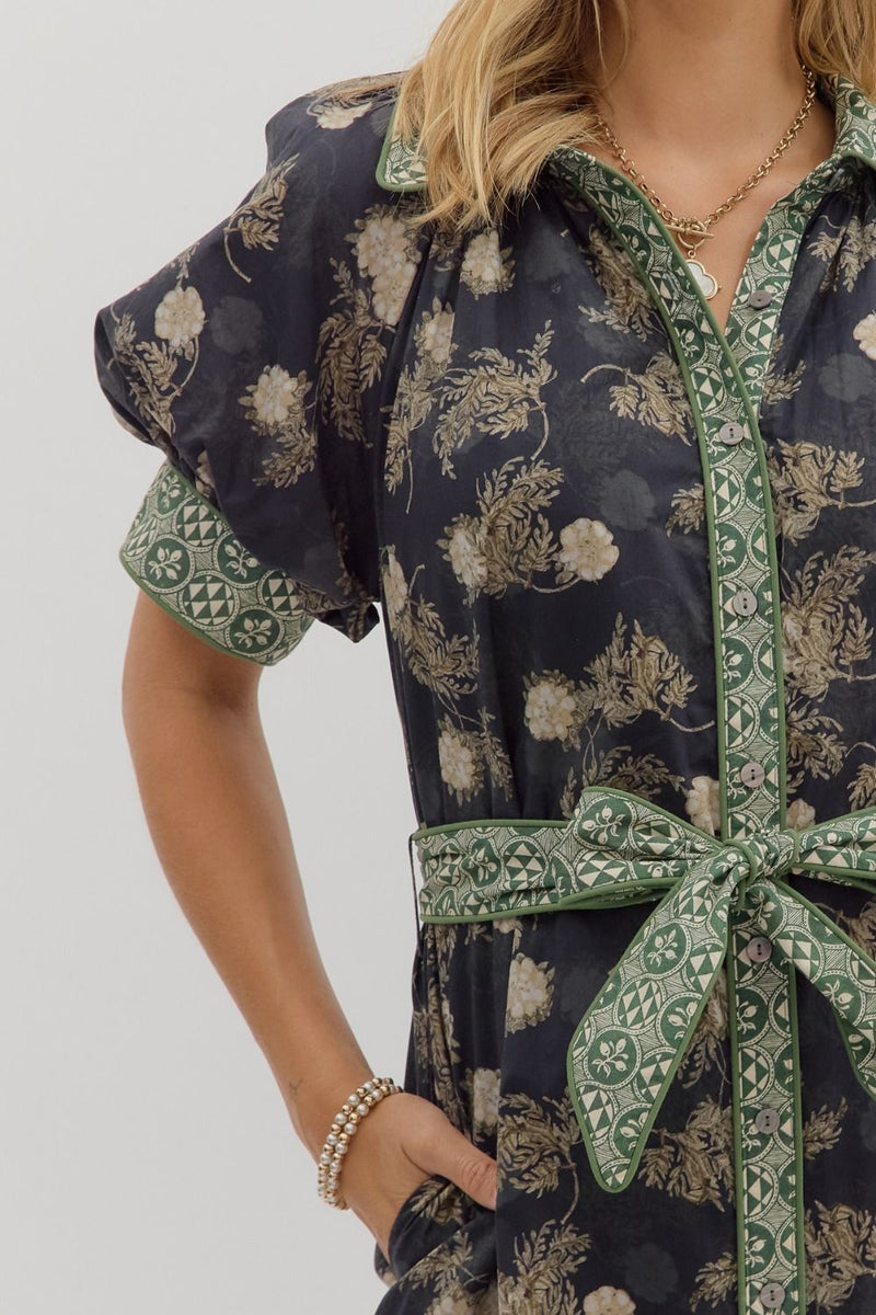 Charlotte Navy Floral Dress