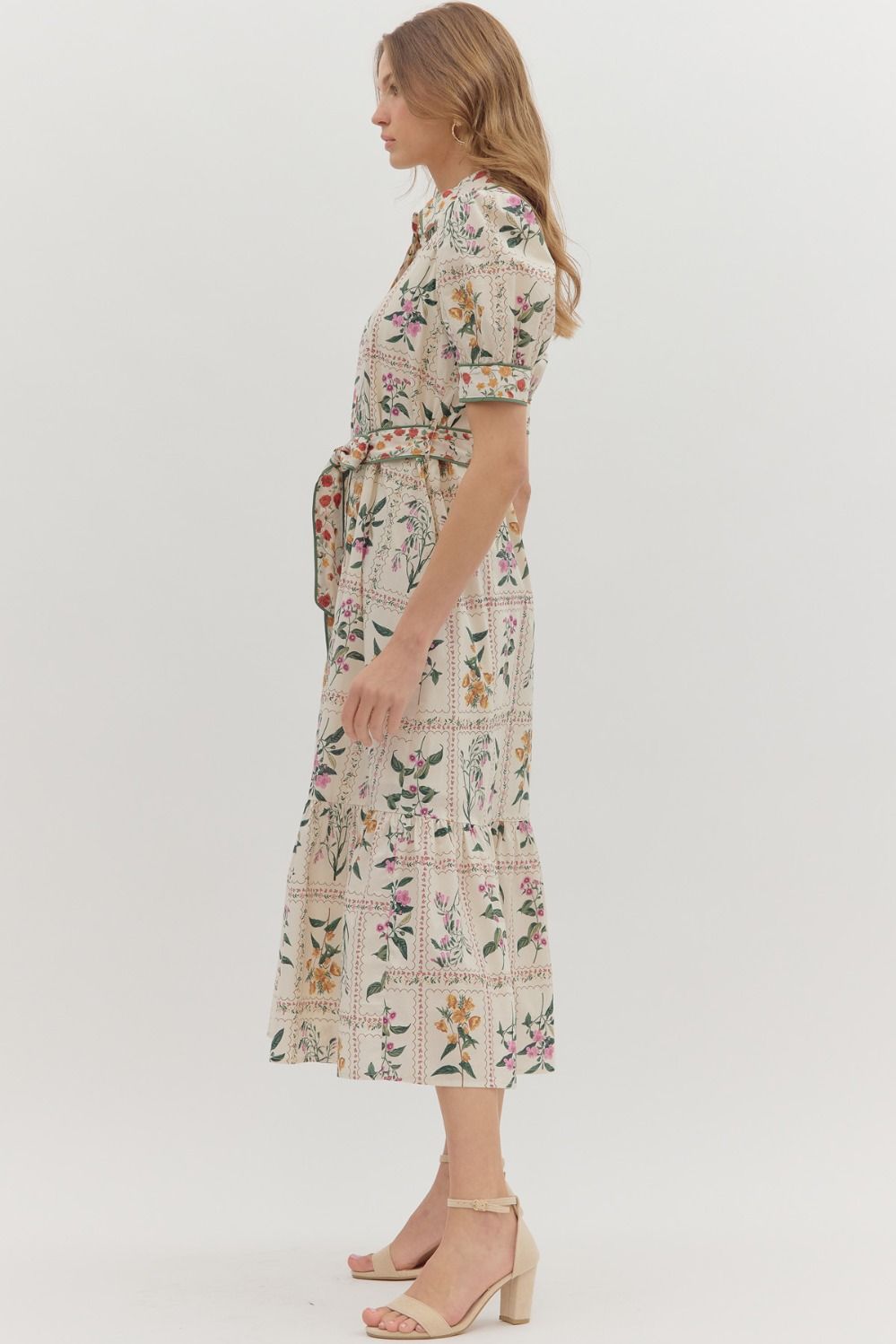 Tea Party Floral Midi Dress