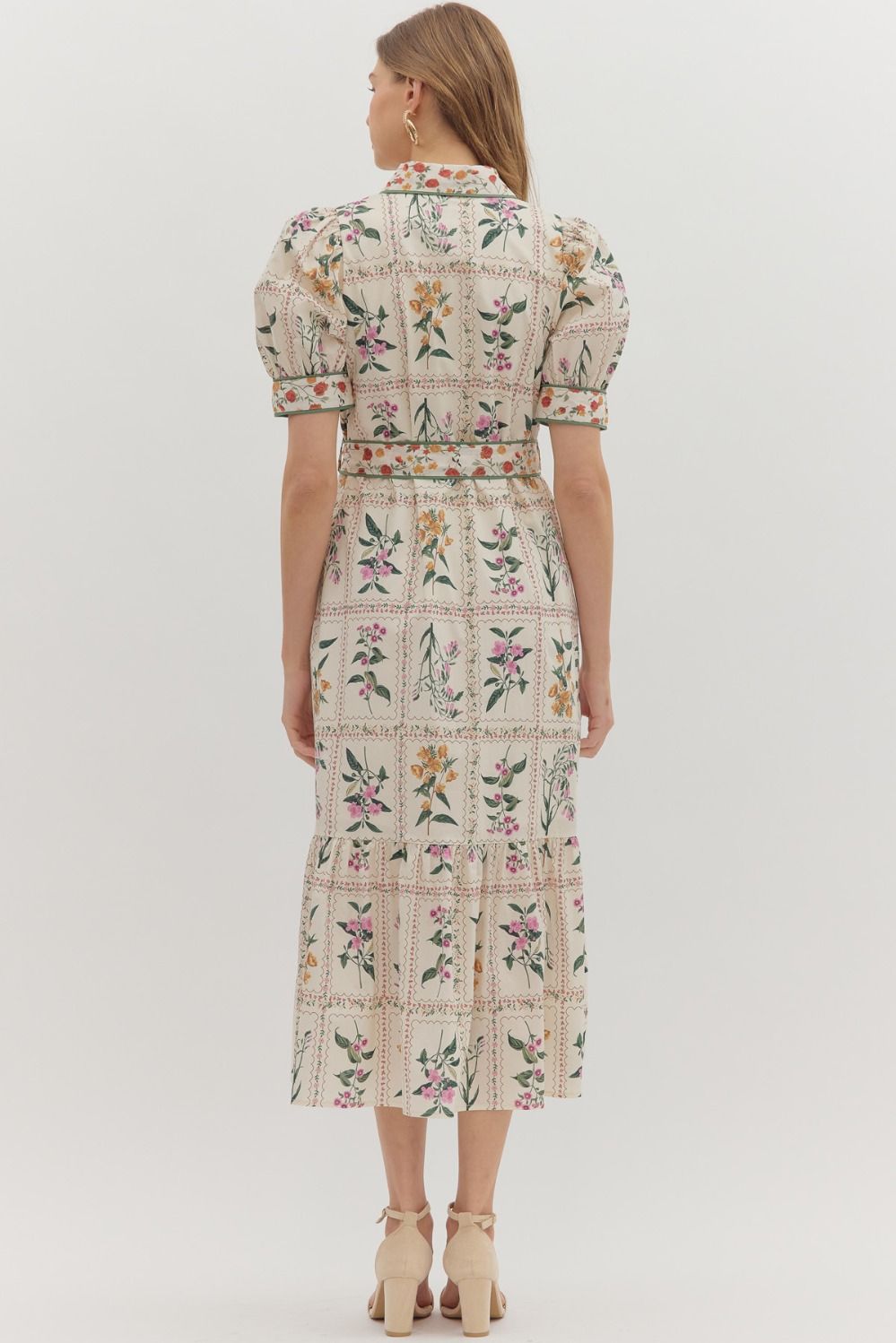 Tea Party Floral Midi Dress