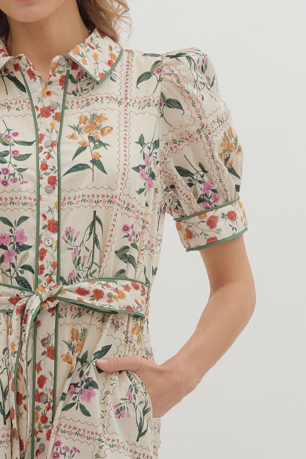 Tea Party Floral Midi Dress