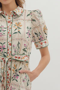 Tea Party Floral Midi Dress